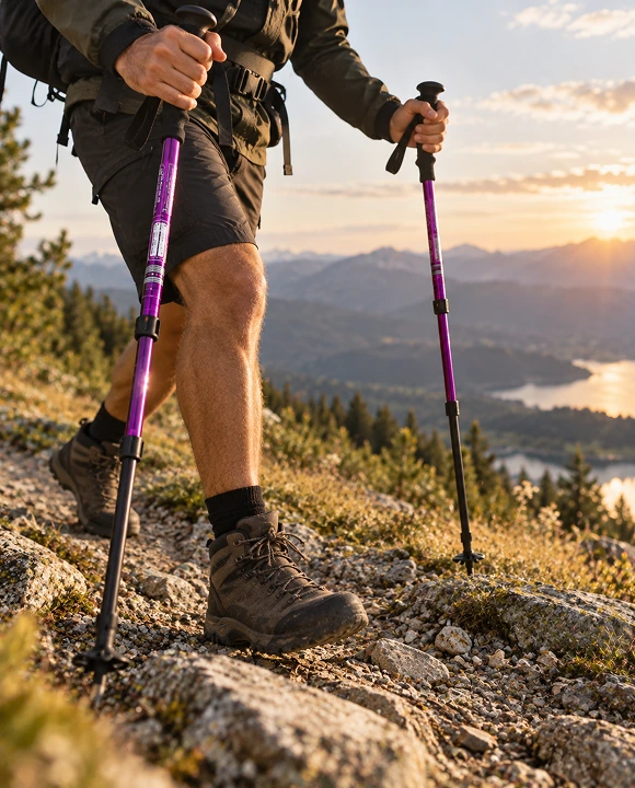 EUROBATT Nordic-Walking-Stöcke teleskopisch 65–135 cm