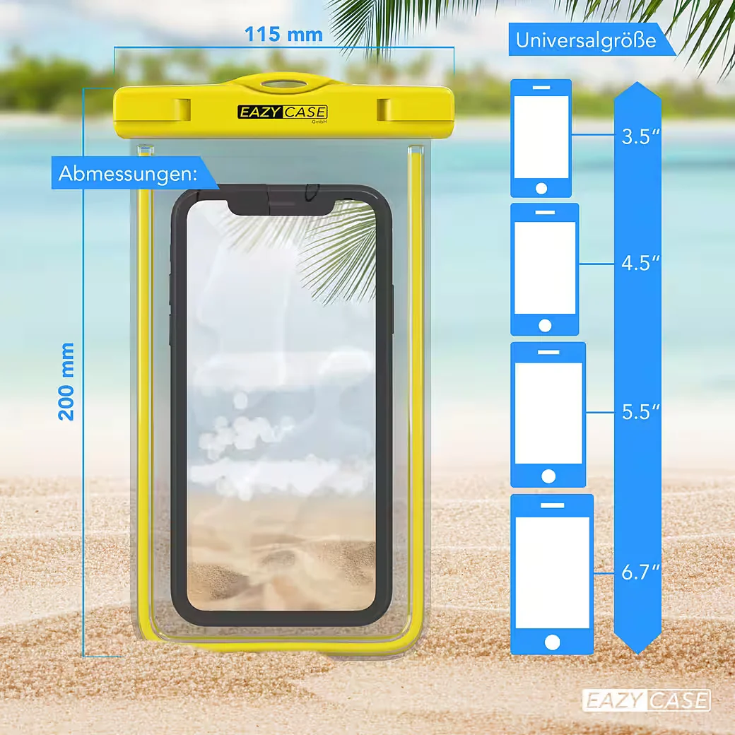 EAZY CASE Universal Unterwasser Handyhülle wasserdichte Tasche
