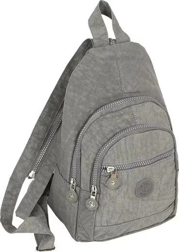BAG STREET Freizeitrucksack Cityrucksack grau crinkle Nylon