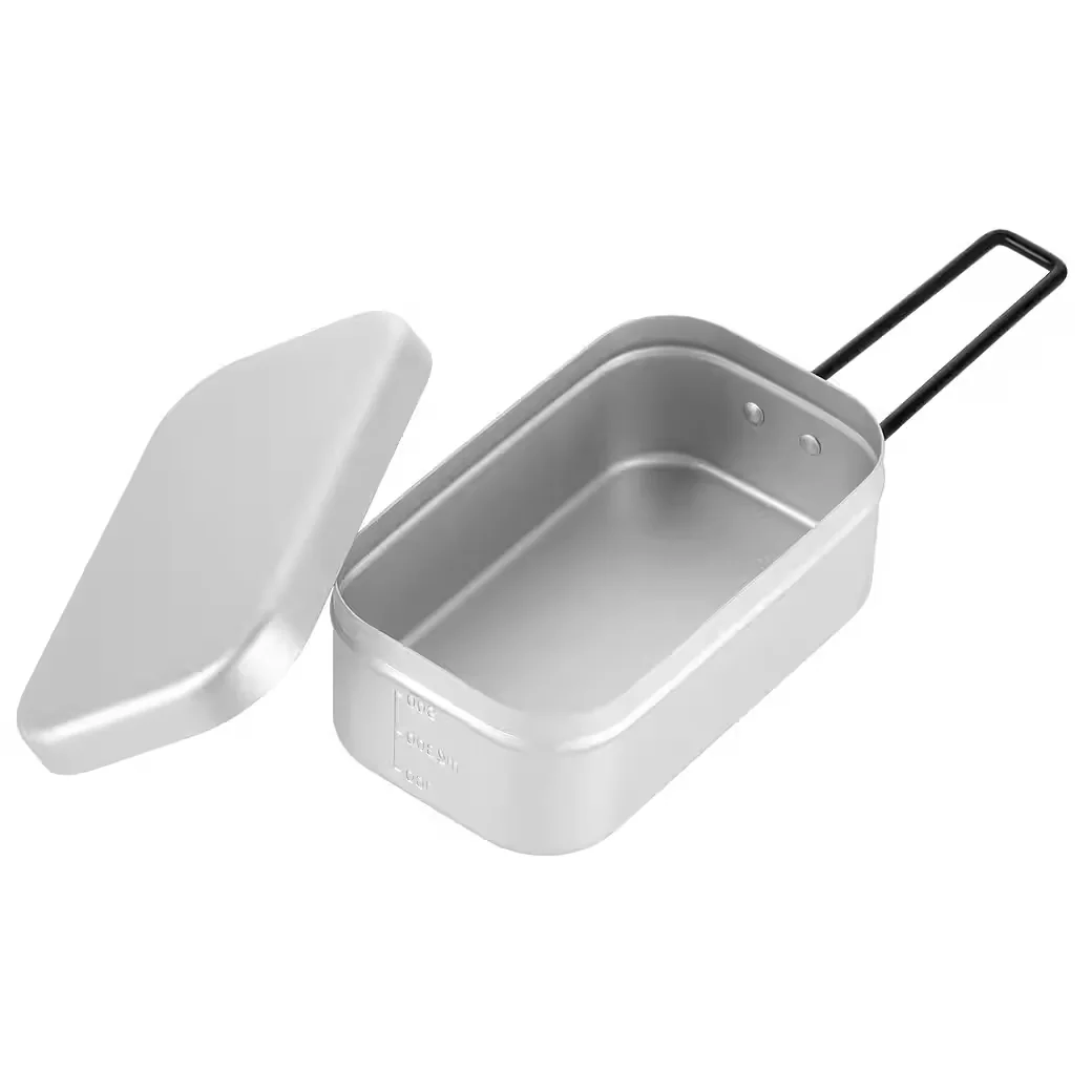 NILS CAMP Camping Aluminium Lunchbox 800 ml zum Kochen und Aufbewahren