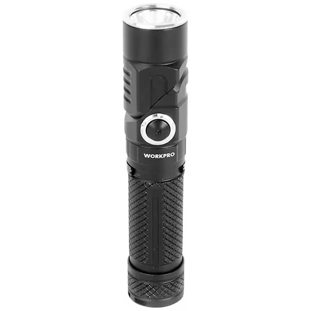 WORKPRO Taschenlampe 1100 lm USB aufladbar mit Stroboskop