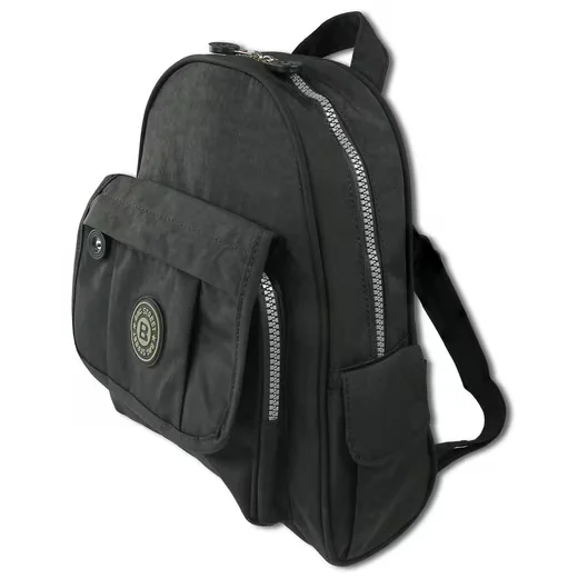BAG STREET Freizeitrucksack Crinkle Nylon schwarz