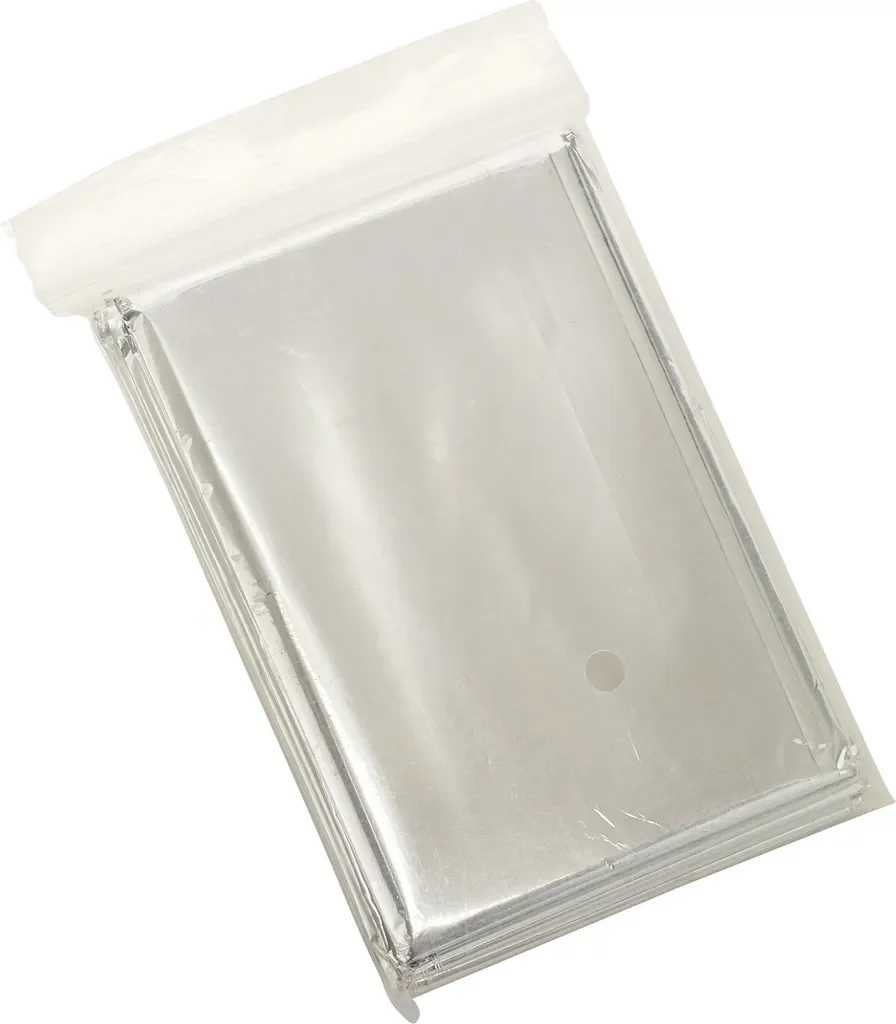Tops Rettungsdecke silber 210 x 130 cm Notfalldecke Rettungsfolie