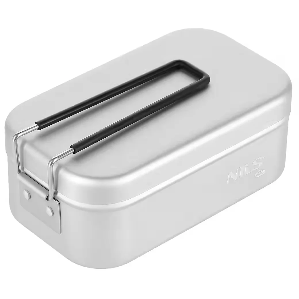 NILS CAMP Camping Aluminium Lunchbox 800 ml zum Kochen und Aufbewahren