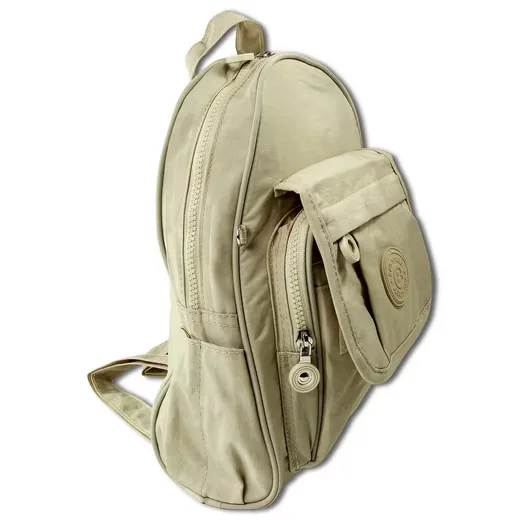 Bag Street Freizeitrucksack Crinkle Nylon beige
