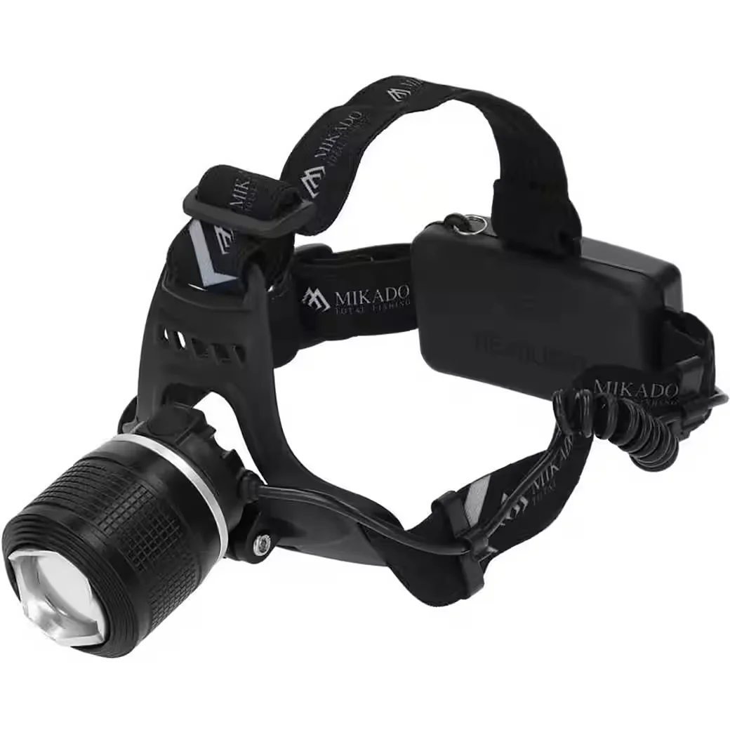 MIKADO TOTAL FISHING Kopflampe 550 Lumen UV mit Kabel und Akku