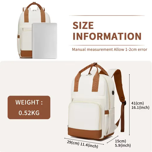 KONO Laptop-Rucksack Damen Tagesrucksack 41x29x15 cm