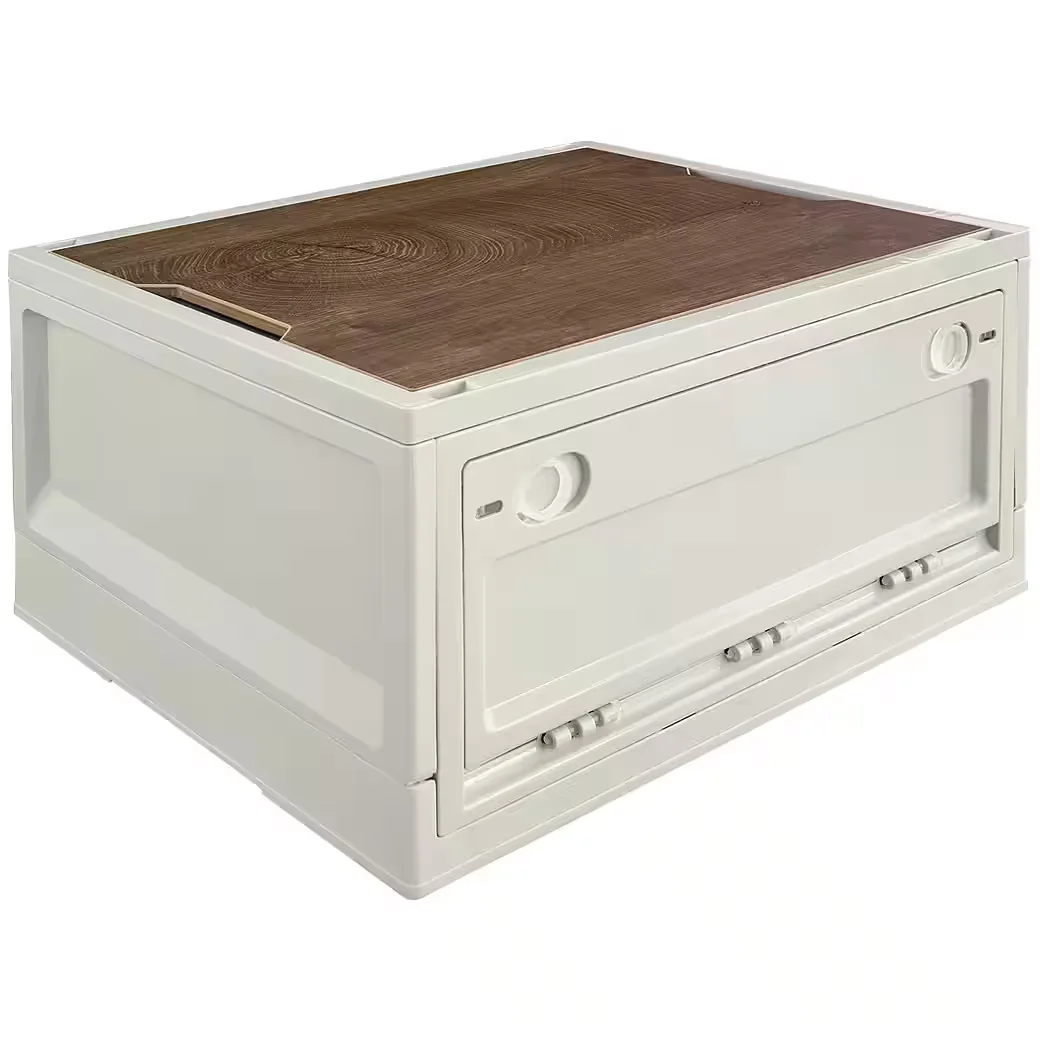 TRUCKY Faltbox 35 L Aufbewahrungsbox Camping beige 47x35x24 cm