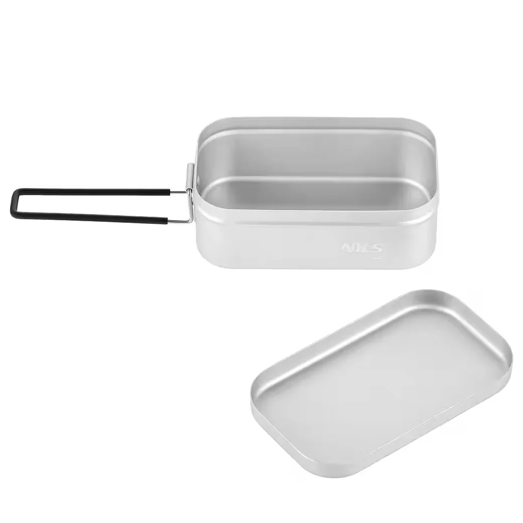 NILS CAMP Camping Aluminium Lunchbox 800 ml zum Kochen und Aufbewahren