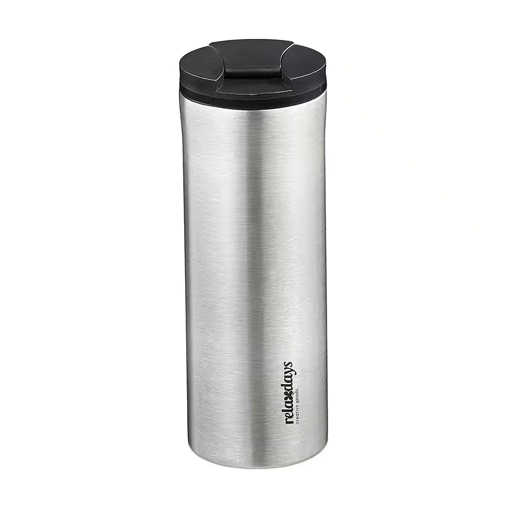 Relaxdays Thermobecher Edelstahl 400 ml Isolierbecher to go