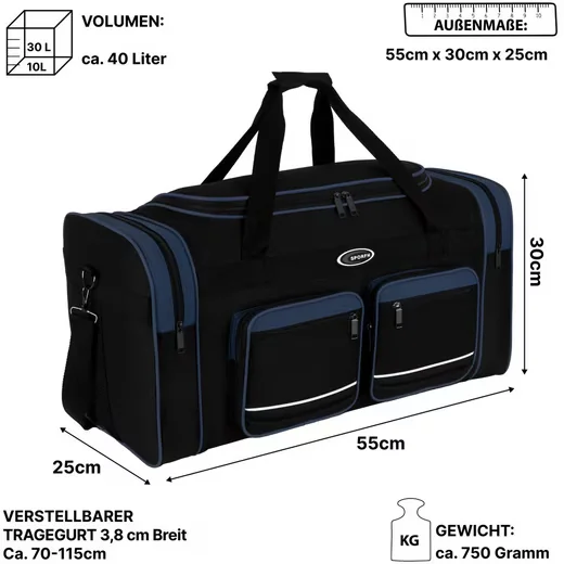 EAAKIE Sporttasche Reisetasche Fitnesstasche Damen Herren Kinder