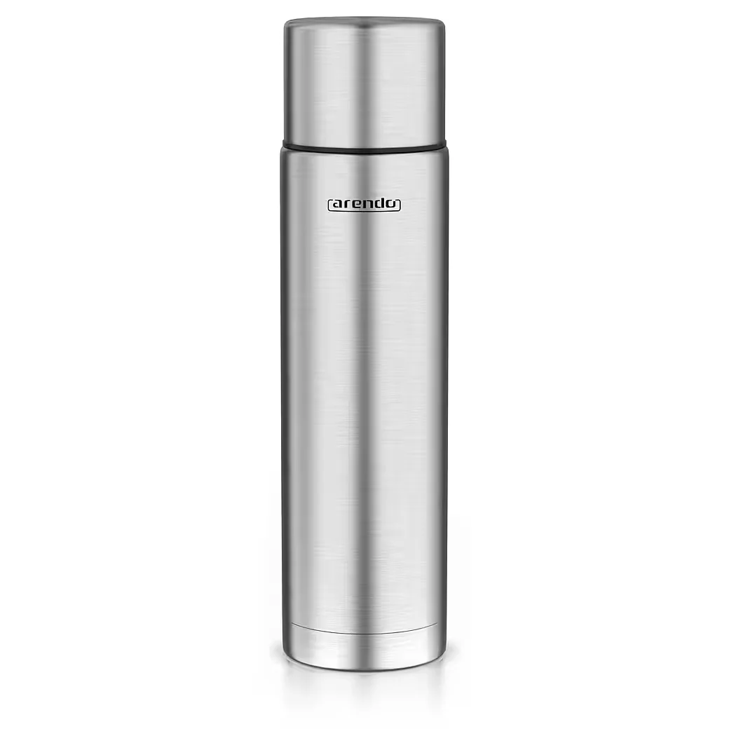 ARENDO Thermoflasche Isolierflasche 1L Edelstahl auslaufsicher