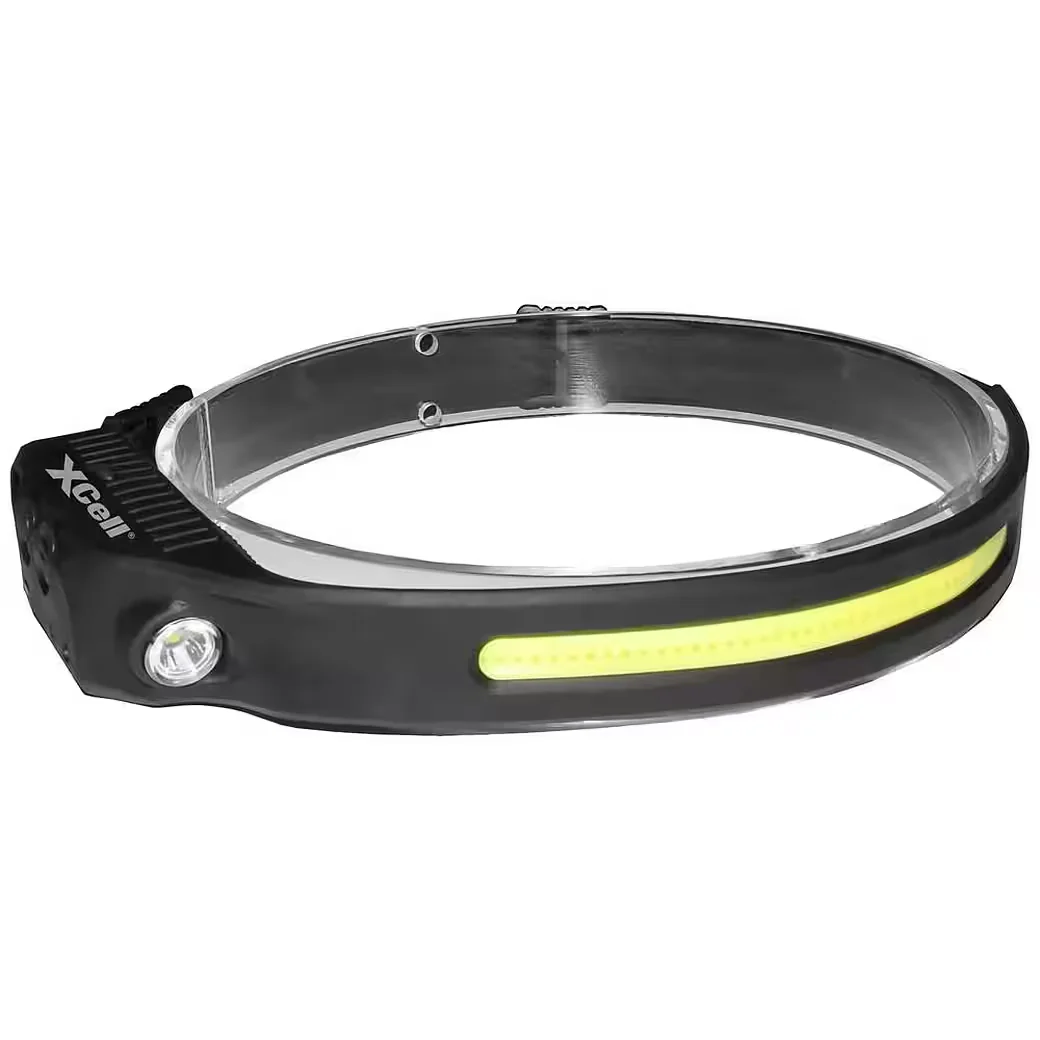 XCELL LED Stirnlampe mit Sensor Akku Kopfleuchte 149084