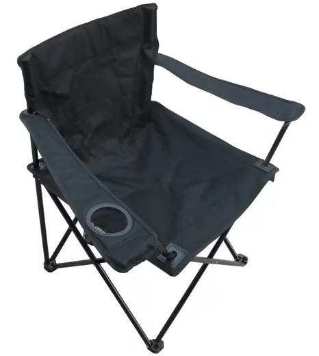 TREND LINE Campingstuhl mit Armlehne schwarz