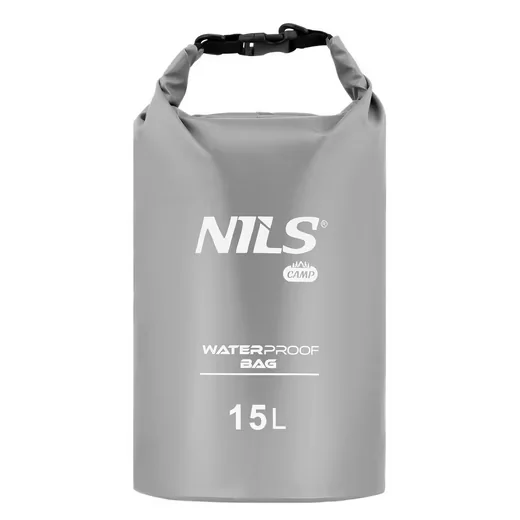 NILS CAMP Dry Bag NC1703 15L wasserdichter Packsack Grau