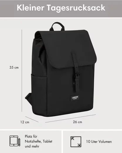 LARKSON Ida Cityrucksack Laptoprucksack Damen Herren klein elegant