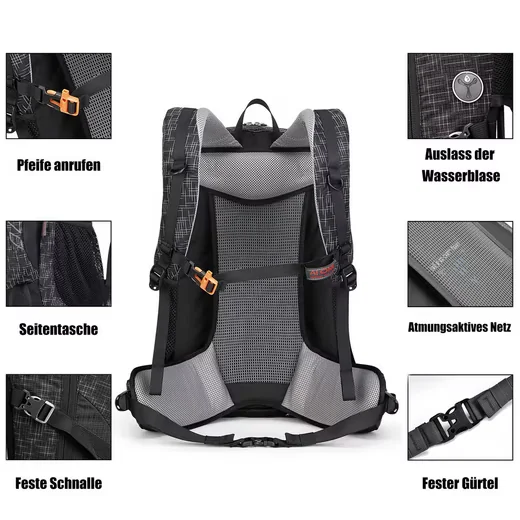 TAN.TOMI Wanderrucksack 38L mit atmungsaktivem Rückenpolster
