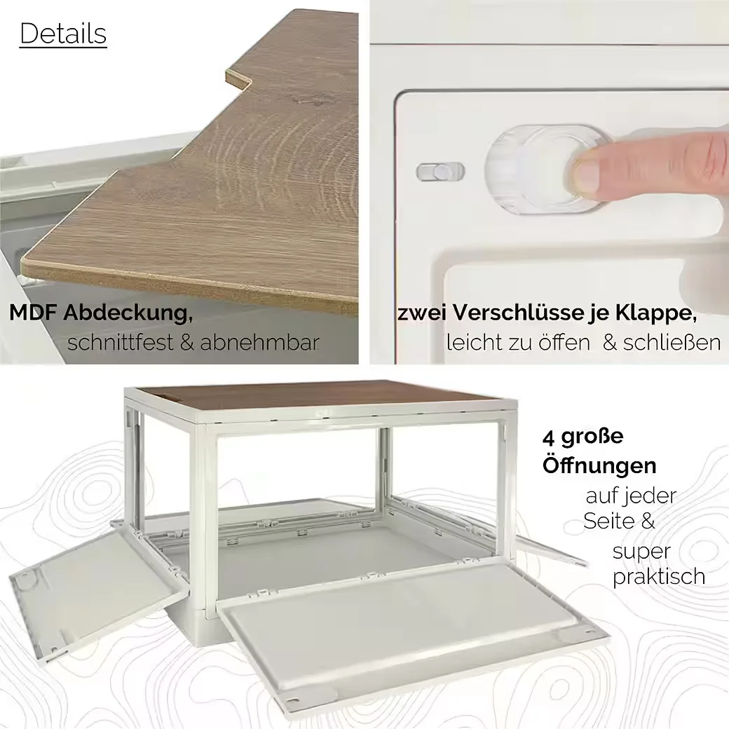 TRUCKY Faltbox 75 L Klappbox für Camping faltbar 59x41x34 cm Beige