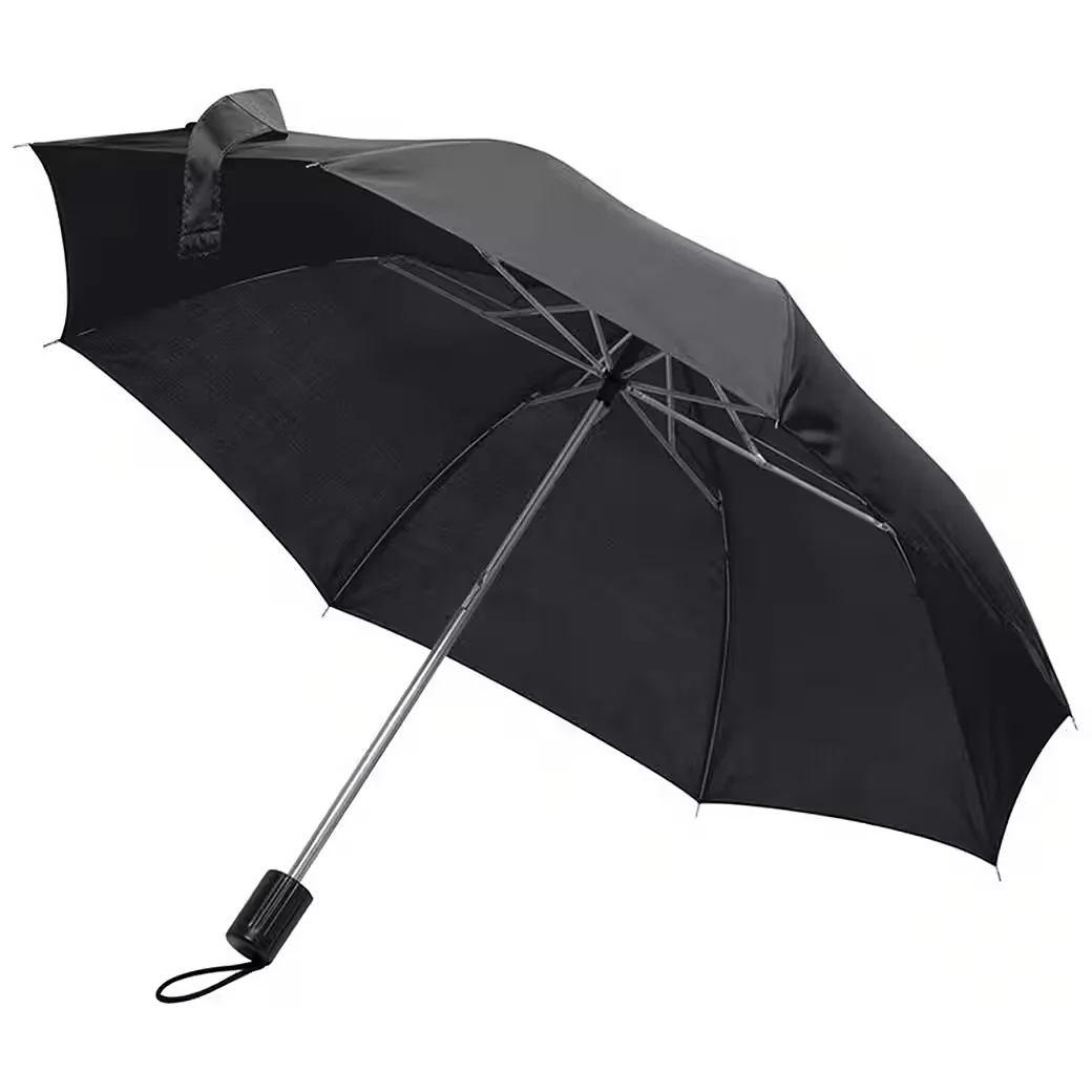 MACMA Taschenregenschirm mit Schutzhülle schwarz